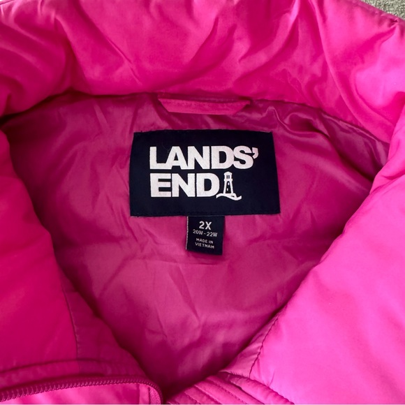 Lands’ End Down Puffer Vest Verbena 2X - Picture 4 of 7